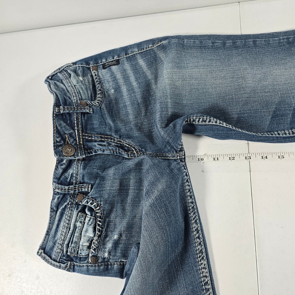 Silver Jeans Co Suki Mid Slim Boot Jeans W29 L31 Blue Super Stretch L93616SJL219 - Picture 4 of 11